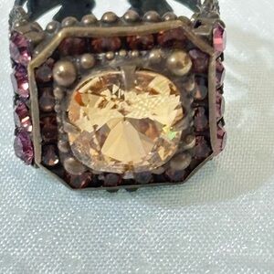 Sorrelli Gold and Purple Statement Ring